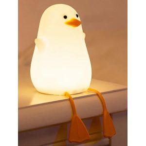 Veilleuse Canard Ammonite Pour Enfants,Adorable Lampe Canard En Silicone Pour Enfants,Décoration De Chambre D'enfant Comme Cadeau D'anniversaire De Noël Pour Garçons Et Filles - Neuf