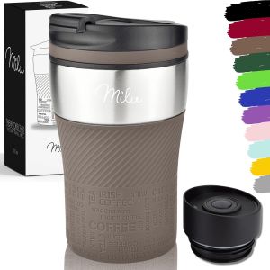 Mug Isotherme Etanche 210ml I Thermo Caf&eacute;-Th&eacute; I Tasse Isol&eacute;e Pour Caf&eacute; Et Th&eacute; &Agrave; Emporter, Double Paroi Isol&eacute;e Sous Vide, Acier Inoxydable I Tasse De Voyage Chaud & Froid - Noir - Neuf