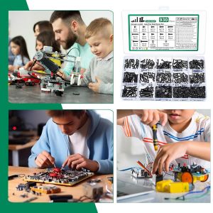 MEVRONISSHOP-930 Pcs M2 Vis Boulons et &eacute;crous, M2 Vis &agrave; Six Pans Creux Boulons &agrave; T&ecirc;te Hexagonale + Vis &agrave; T&ecirc;te Cylindrique &agrave; Six Pans Creux, Vis &agrave; T&ecirc;te Hexagonale avec &eacute;crous et Rondelles Assortiment - Neuf