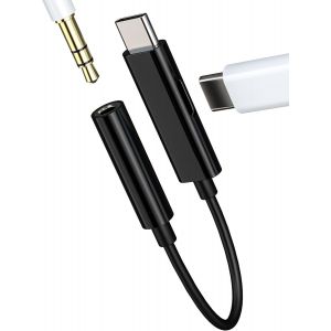 Adaptateur USB C Vers Jack 3.5mm &eacute;couteur Connecteur(2 en 1)pour iphone16 15 Compatible Avec Samsung S24 Casque AUX DAC Audio Pour ipad Type C Chargeur C&acirc;ble Pour Apple Microphone Auxiliaire Splitteur - Neuf