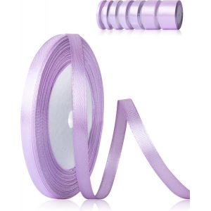 Ruban Violet 6 Mm X 22 M - Ruban Cadeau Violet - Ruban De Satin En Polyester - Pour Travaux Manuels, Emballage Cadeau, Anniversaire, Bricolage - Neuf