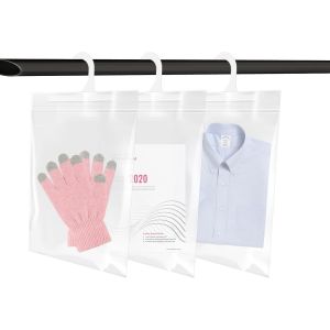 Sjzg-Lot De 30 Sacs De Rangement À Suspendre, Sacs De Rangement Réutilisables, Étanches À La Poussière, Sacs En Plastique Transparent Pour Salle De Classe, Bibliothèque Et Pharmacie (29 X 41 Cm) - Neuf