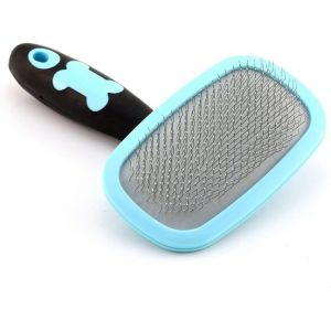 Jgd-Brosse Lissante Pour Nettoyer En Douceur Les Poils De Chien, Tous Les Types De Poils, Bleu, 1 Pi&egrave;ce - Neuf