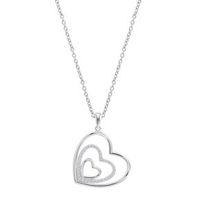 Collier Lotus Silver Triple Coeur Argent - Neuf