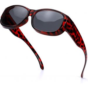Surlunettes De Soleil Clip Polarisées Femme Homme, Sur Lunettes De Soleil Enveloppantes Pour Porteurs De Lunettes Protection Uv400 - Neuf