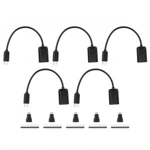Lot de 5 cables micro USB vers OTG, adaptateur HDMI femelle vers mini HDMI male, connecteur GPIO pour Raspberry Pi Zero - Neuf