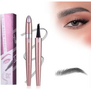 KALANKA-Crayon à Sourcils 3D Résistant à l'eau, Crayon à Sourcils Microblading, Crayon à Sourcils Magique, Avec 4 Pointes, Longue Durée, Imperméable à l'eau, pour le Maquillage Nature - Neuf