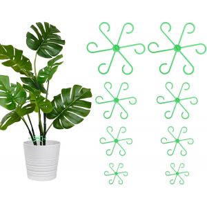 16 Pièces Support Tige Plantes Interieur,Supports de Tige de Plante Grimpante,Attache Plante Grimpante Accroche Crochet de Tige de Plante pour Plantes Grimpantes (Verte) - Neuf