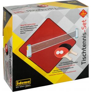 Asfasfq-40204 - Set De Ping-Pong Avec Filet, Deux Louches Et Deux Balles, Pour Un Montage Facile Sur Les Plateaux De Table, Pour En Route, En Vacances Ou Dans Le Jardin - Neuf