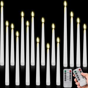 Lot de 16 bougies coniques sans flamme pour d&eacute;coration d'Halloween et de No&euml;l (8,5"", 9,6"", 10,8"", 12,8""). - Neuf