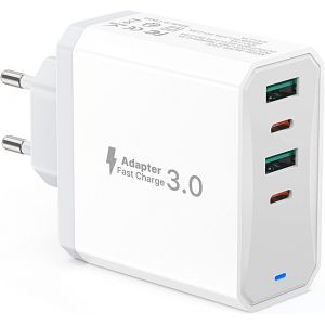 SJZG-Chargeur Usb C Rapide, 50W 6-Port Prise Usbc Multi Secteur Replacement For Iphone 15 14 13 12 11 Pro Max Se 2020 Xs Xr X 8 7 6 6S, Ipad, Samsung, Chargeur Rapide Mural Secteur Alimentation Adapt - Neuf