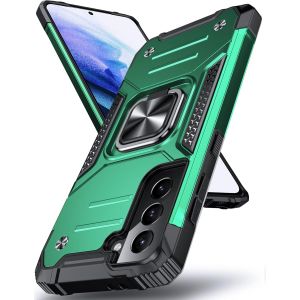 LORANKA-Galaxy S21 5G Coque, Housse de Protection Antichoc de Qualit&eacute; Militaire, Etui avec Anneau M&eacute;tallique Am&eacute;lior&eacute;e [Support Magn&eacute;tique], Compatible avec Samsung Galaxy S21, Vert Fonc&eacute; - Neuf