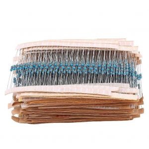 Kit d'assortiment de résistances à film métallique 1/4W 1280pcs 64 valeurs 1-10M Ohm Composants Set - Neuf