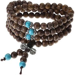 Nouveau,Adapté Bouddha Bouddhiste Tibétain Méditation En Bois 6mm * 108 Prière Perle Mala Bracelet Collier Hommes Femmes Bijoux Cadeaux - Neuf