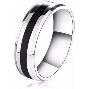 Kahfl-Femme Bague Homme Acier Inoxydable,Bague Alliance Homme Femme,Bague Fiançailles Homme Bague Fiançailles Femme - Neuf
