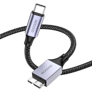 Câble USB C Mâle vers Micro B 3.0 (0.5M), Câble Micro B vers USB C Mâle, Câble Type C vers Micro B pour Disque Dur Compatible avec Toshiba,Seagate,WD External Hard Drive,Galaxy S8/S9/S10, etc - Neuf