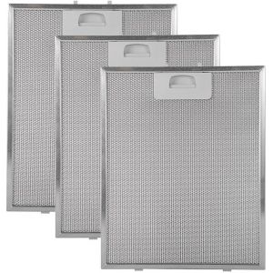 Lot de 3 filtres pour hotte aspirante de cuisine|02800905|Compatible avec d&eacute;gustation,Apelson et Nodor|en aluminium r&eacute;sistant|320 x 260 mm|Couleur argent - Neuf