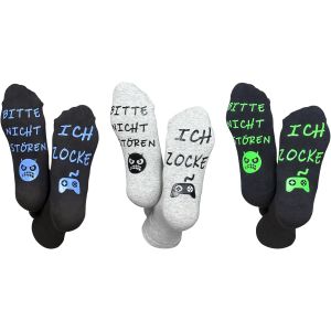 Jgd-Lot De 3 Paires De Chaussettes, Chaussettes Cool, Cadeau Pour Gar&ccedil;ons De 10 &Agrave; 14 Ans, Cadeaux Pour Adolescents, Cadeaux D'anniversaire Pour Joueurs, Cadeaux De No&euml;l, Cadeaux De Joueurs, Cadeaux D - Neuf