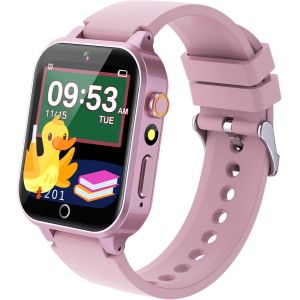 Montre Intelligente Enfants 26 Jeux, Montre Connectée Enfant Garcon Fille Hd Caméra Musique Mp3 Lecteur Vidéo Podomètre Contrôle Parental Réveil, Montre Enfant Cadeaux Pour Filles Et Garçons 3-12 Ys - Neuf