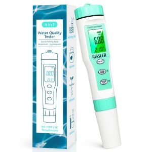 loc-Testeur Ph Piscine 4-En-1-Ph Mètre Électronique Haute Précision Pour Mesure Ph,Tds,Ec,Température,Analyseur Eau Potable,Test Digital Idéal Pour Piscine,Hy Oponie Et Aquarium - Neuf