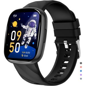 KALANKA-Fitness Tracker Montre pour Enfants, Montre Intelligente étanche IP67, 100 Modes de Sport, Jeux, Podomètre, Moniteur de Sommeil, Cadeau pour Filles Garçons Adolescents 6-12 - Neuf