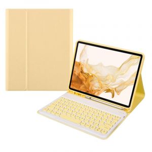 Clavier Pour Tablette Avec &Eacute;tui Cuir Et Touches Rondes Couleurs Bonbon Jaune YONIS - Neuf