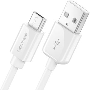 1,5m Micro USB Câble de Charge & Données Compatible pour Téléphones Android Smartphones Tablettes Lecteur MP3 Appareils Photo et Plus. - Blanc - Neuf