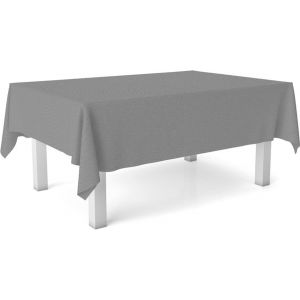 Nappe En Toile Cirée Taille 220 X 140 Cm, Anti-Taches - Nappe En Toile Cirée Couleur Grise 100% Fabriquée En Espagne, Ne Traverse Pas De Liquides, Gris - Neuf