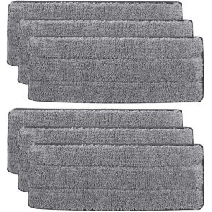 Tianyi-Tampons De Vadrouille,6pcs Mop Remplacement Des Tampons,Tampon De Nettoyage De T&ecirc;te De Balai De M&eacute;nage En Microfibre,Pour Le Nettoyage Et Le R&eacute;curage Des Sols Humides Ou Secs - Neuf