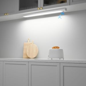 Led Lampe De Placard 43.5cm, 5000k Lampe Placard Detecteur De Mouvement 84 Leds Led Cuisine Sous Meuble Sans Fil 2500mah Grande Capacit&eacute; De Batterie Rechargeable Usb Pour Armoire Veilleuse - Neuf