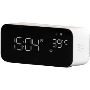 R&eacute;veil intelligent Wi-Fi avec charge rapide 20 W et m&eacute;t&eacute;o - 10 alarmes, 8 sons naturels, application Tuya/Smart Life (1 unit&eacute;) - Neuf