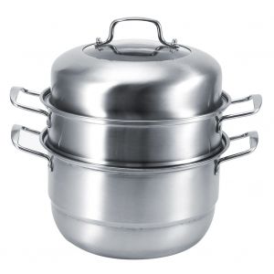 Hjlian Marmite A Vapeur Multifonction En Acier Inoxydable A Double Couche, Marmite A Soupe, Cuiseur A Soupe, Ustensiles De Cuisine - Neuf
