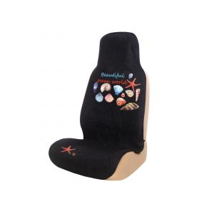 Housse de si&egrave;ge avant de voiture, tapis de protection anti-transpiration - Motif coquillages - Neuf