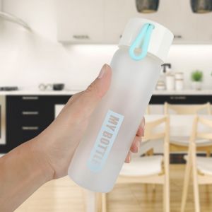 Hjlian Bouteille D'eau Transparente Portable De 400 Ml Avec Jolies Lettres Imprimees Pour Le Sport Et Les Voyages - Neuf