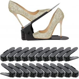Kgabery-Support À Chaussures Réglables 20pcs,Empileur De Chaussures Réglable,Organisateur De Chaussure,Rangement Pour Chaussures Gain De Place - Neuf