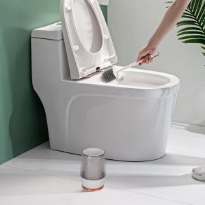 ChenQuanSarl-Wc En Silicone Avec Long Manche, Wc Et Support À Séchage Rapide, 43 Cm, Montage Mural Et Debout, Pour Salle De Bain, Blanche - Neuf