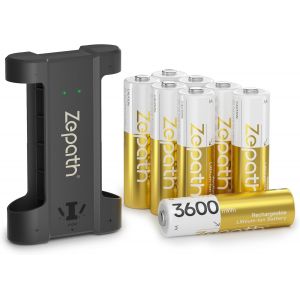 Pilas Rechargeable Aa Lithium 8 Pack Avec Chargeur,3600mwh 1.5v De Haute Capacit&eacute; Batterie Au Lithium Aa,Batteries Aa Rechargeables - Neuf