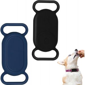 2pcs Anti-Lost Silicone Case Supports Collier Chien pour Samsung Smart Tag 2 &eacute;tui Silicone pour Galaxy Smart Tag 2, &eacute;tui Protection Anti-Perte pour Samsung Tracker Tags, Collier Chien Anti-Morsure - Neuf