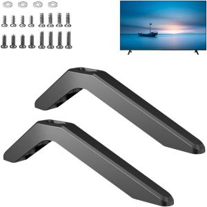 VornixorSarlshop-Pieds de Pi&eacute;destal de Base TV Universels, Pied TV Universel, Support de Table Smart TV avec Vis, Support TV Universel pour la Plupart des t&eacute;l&eacute;viseurs de 32, 40, 49, 50, 55 Pouces - Neuf