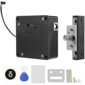 Verrou Électronique Pour Armoire - Verrouillage Rfid - Pour , Le Bureau, Le Tiroir - Pour Porte, Armoire, Placard (Noir)[MAT790696] - Neuf