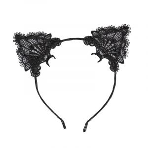 Serre-Tête Oreilles De Chat En Dentelle Chat De Noël De Cheveux Bandes De Cheveux Hoop Chaton Casque¿2 Pcs¿ - Neuf