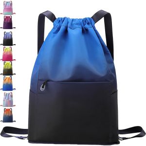 nzqaf-Sac à Dos de Sport Imperméable, Sac à Dos Cordon Grand, Sac de Sport, Homme Femme Sac a Dos pour Shopping Yoga Sport Voyage - Neuf
