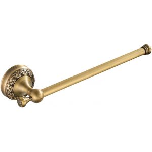 YEMAESRE-Porte Serviette Laiton Antique 29 Cm Anneau Porte Serviettes Ouvert Avec Vintage Motif Exquis Carving Mural Salle De Bain, Bronze Brossé - Neuf
