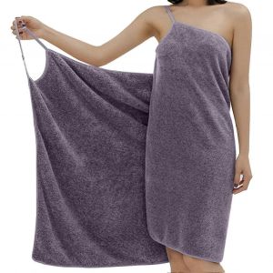 Robe De Bain Douce Et Absorbante &Agrave; Porter Au Bain, Pour Femme. Confortable Et Id&eacute;ale Pour La Douche Ou Le Spa. Parfaite Pour Une &Eacute;pouse, Une Fille Ou Une Petite Amie (Violet). - Neuf