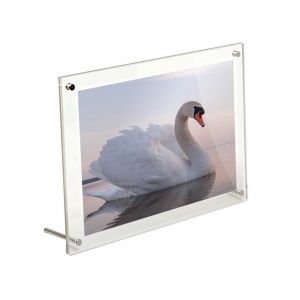 Cadre photo en acrylique 32,7 x 24 cm pour photos et cartes postales - Neuf