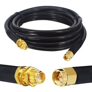 &Eacute;lev&eacute; C&acirc;ble SMA M&acirc;le Femelle RG58/U C&acirc;ble d'extension Coaxial 3M SMA M&acirc;le &agrave; SMA Femelle C&acirc;ble d'extension SMA &agrave; Faible Perte pour Antenne WiFi Routeur 3G 4G LTE LAN (Pas pour TV) - Neuf