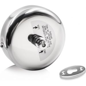 JEXNOVASHOP-304 en Acier Inoxydable r&eacute;tractable &Eacute;tendoir S&eacute;choir &agrave; Linge avec Corde r&eacute;glable 2,8 m Line pour Salle de Bain,Finition polie - Neuf