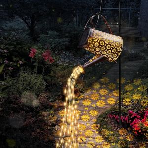 Arrosoir Solaire Décoration Extérieure De Jardin, Guirlande Lumineuse Exterieure Solaire Imperméable À L'Eau Arrosoir Solaire Avec Crochet De Berger Pour Allées De Jardin Et Balcons, Patio, Terrasse - Neuf