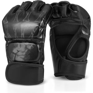Mitaines De Boxe Mma Pour Hommes, Femmes Et Adolescents, Ufc Grappling Krav Maga Gants De Kickboxing Pour Entra&icirc;nement, Sac De Frappe, Muay Thai, Gants De Coupe, Gants D'arts Martiaux - Neuf