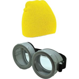 Mevronisshop-Lunettes De Soleil - Homme Jaune Beanie & Goggle Set Taille Unique - Neuf